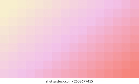 Abstract gradient background featuring a soft blend of horizontal stripes in shades of yellow, pink, and coral hues. This design offers a gentle and optimistic aesthetic.