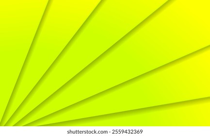 Abstract gradient background featuring vivid yellow shades forming dynamic rays. Perfect for modern design projects and creative visual media