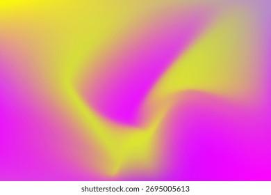 Fondo de gradiente abstracto con curvas fluidas que mezclan el rosa neón vibrante y el amarillo eléctrico.
