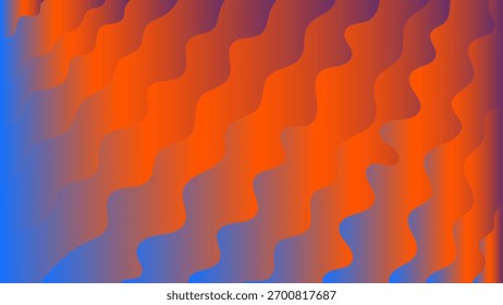 Abstract gradient background with flowing shapes in vibrant orange and cool blue tones, creating a dynamic and energetic visual.