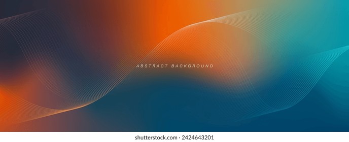 Abstract gradient background with flowing wave lines. Dynamic wavy. Smooth curve lines design. Modern trendy gradient texture. Suit for poster, banner, brochure, backdrop, cover, card, flyer, website