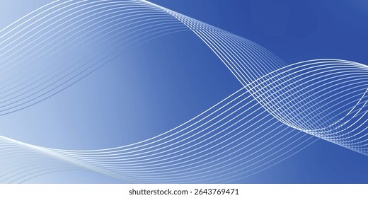 Abstract gradient background .fluid blue gradient with shining lines waves.Modern minimalist background. vector illustration