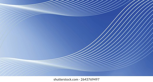 Fundo de gradiente abstrato. fluido gradiente azul com linhas brilhantes wave.Modern fundo minimalista. ilustração vetorial