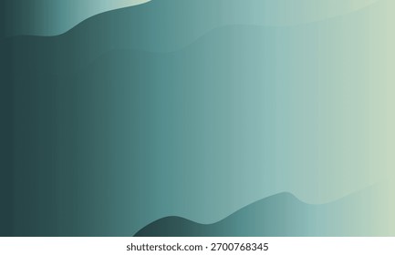 Fundo de gradiente abstrato com formas fluidas e orgânicas em tons calmantes de verde escuro e pálido.
