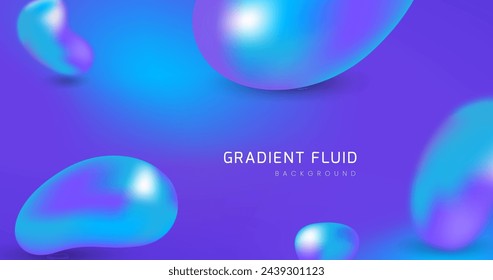 Abstract gradient background with fluid shapes vector design in eps 10