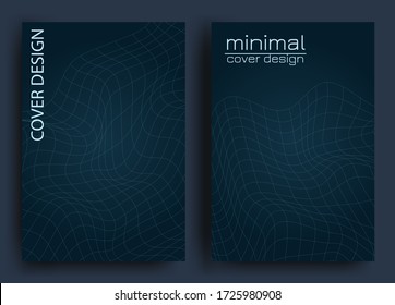 Abstract gradient background with geometric shapes and curved lines. Holographic effect. Design of covers, posters, wrapping paper. Vector illustration