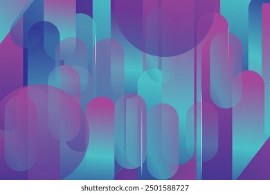 Abstract gradient Background geometric shapes, stars and liquid color. Trendy fluid gradient background for landing page. Modern wallpaper design for social media, idol poster, banner, flyer.