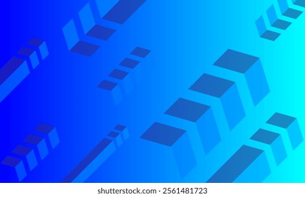 Abstract Gradient Background with Geometric Shapes in Blue Tones. perfect for modern design uses.