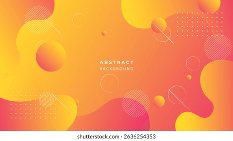 Abstract Gradient Background with Geometric Shapes, Vector Illustration