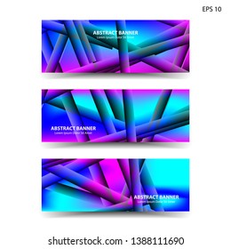 abstract gradient background geometric with trendy color for banner, web, flyer, brochure - vector