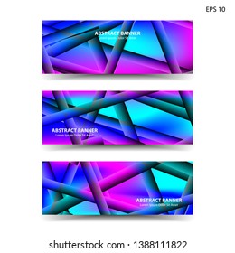 abstract gradient background geometric with trendy color for banner, web, flyer, brochure - vector