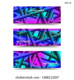 abstract gradient background geometric with trendy color for banner, web, flyer, brochure - vector