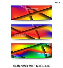 abstract gradient background geometric with trendy color for banner, web, flyer, brochure - vector