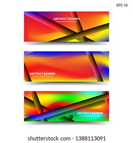 abstract gradient background geometric with trendy color for banner, web, flyer, brochure - vector