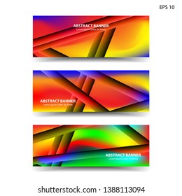 abstract gradient background geometric with trendy color for banner, web, flyer, brochure - vector