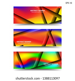 abstract gradient background geometric with trendy color for banner, web, flyer, brochure - vector