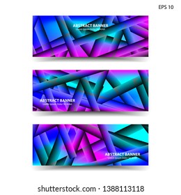 abstract gradient background geometric with trendy color for banner, web, flyer, brochure - vector