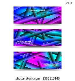 abstract gradient background geometric with trendy color for banner, web, flyer, brochure - vector