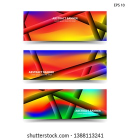 abstract gradient background geometric with trendy color for banner, web, flyer, brochure - vector