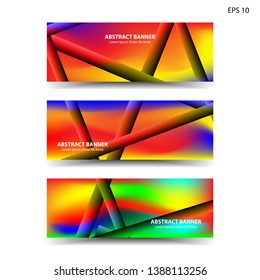 abstract gradient background geometric with trendy color for banner, web, flyer, brochure - vector