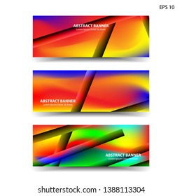 abstract gradient background geometric with trendy color for banner, web, flyer, brochure - vector