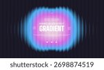 Abstract gradient background with glass displacement effect of purple blue iridescent colors, holographic circle with neon ribbed effect, Bold dynamic vector backdrop