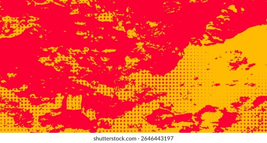 Abstract gradient background of glossy red and yellow colors. beauty curved shape composition illustration art for banner, poster, brochure, digital, web, page, surface, decoration, advertising