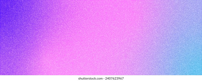 Abstract gradient background with grain texture. Vector, dreamy backdrop, neon design element. Fashionable holographic defocused texture.