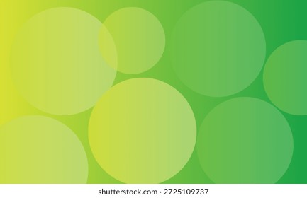 Fondo degradado Abstractas con círculos Bokeh superpuestos verdes y amarillos