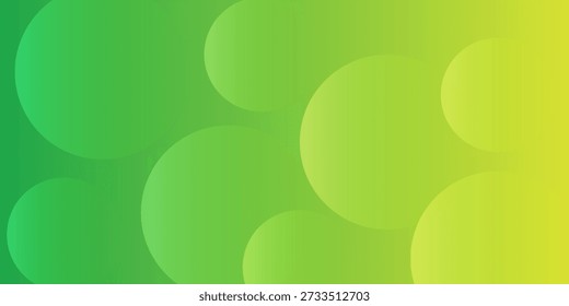 Fondo Abstractas del gradiente con los círculos verdes y amarillos superpuestos de Bokeh, eps10