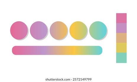 Abstract gradient background with Hot Pink, Lilac, Gold, Cyan color palette. Abstract illustration with gradient blur design. Blurred colored abstract background. Colorful gradient vector illustration