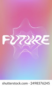 abstract gradient background with line art vector illustration
