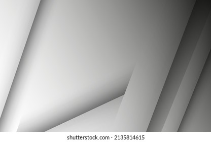 Abstract gradient background with lines, shadow and space for text in light gray colors. Layout vector design for business presentations, banners, flyers, posters, invitations, cards