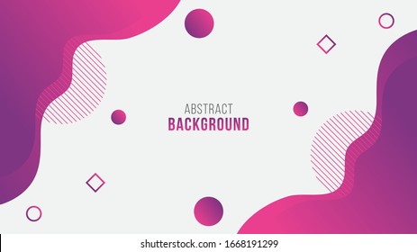 abstract gradient background with memphis style