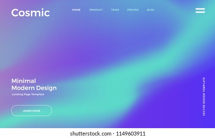 Abstract gradient background. Minimal modern design. Landing page template. Vector illustration. Eps10