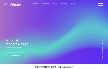 Abstract gradient background. Minimal modern design. Landing page template. Vector illustration. Eps10