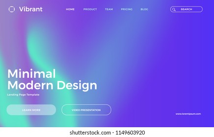 Abstract gradient background. Minimal modern design. Landing page template. Vector illustration. Eps10