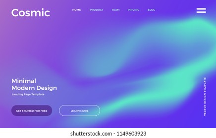 Abstract gradient background. Minimal modern design. Landing page template. Vector illustration. Eps10