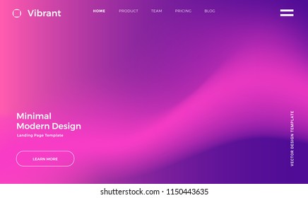 Abstract gradient background. Minimal modern design. Landing page template. Vector illustration. Eps10