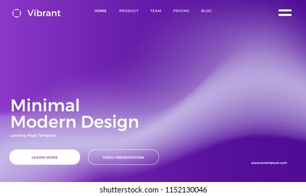 Abstract gradient background. Minimal modern design. Landing page template. Vector illustration. Eps10