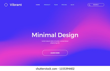 Abstract gradient background. Minimal modern design. Landing page template. Vector illustration. Eps10