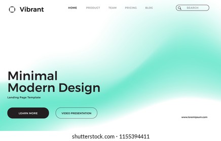 Abstract gradient background. Minimal modern design. Landing page template. Vector illustration. Eps10