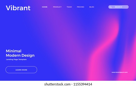 Abstract gradient background. Minimal modern design. Landing page template. Vector illustration. Eps10