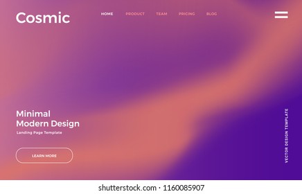 Abstract gradient background. Minimal modern design. Landing page template. Vector illustration. Eps10