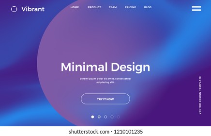 Abstract gradient background. Minimal modern design. Landing page template. Vector illustration. Eps10