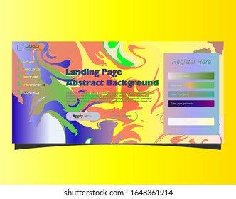 Abstract gradient background. Minimal modern design. Landing page template. Vector illustration. Eps10