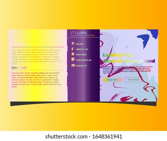 Abstract gradient background. Minimal modern design. Landing page template. Vector illustration. Eps10