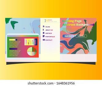 Abstract gradient background. Minimal modern design. Landing page template. Vector illustration. Eps10