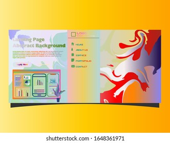 Abstract gradient background. Minimal modern design. Landing page template. Vector illustration. Eps10