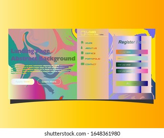 Abstract gradient background. Minimal modern design. Landing page template. Vector illustration. Eps10